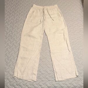 Athleta Natural (cream) Wide Leg Linen Pants
